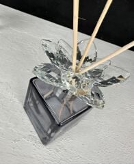 KRİSTAL TEPELİ KOKU ŞİŞESİ FÜME GÜMÜŞ