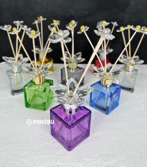 KRİSTAL TEPELİ KOKU ŞİŞESİ FÜME GÜMÜŞ