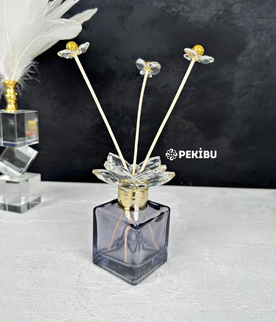 KRİSTAL TEPELİ KOKU ŞİŞESİ FÜME GOLD