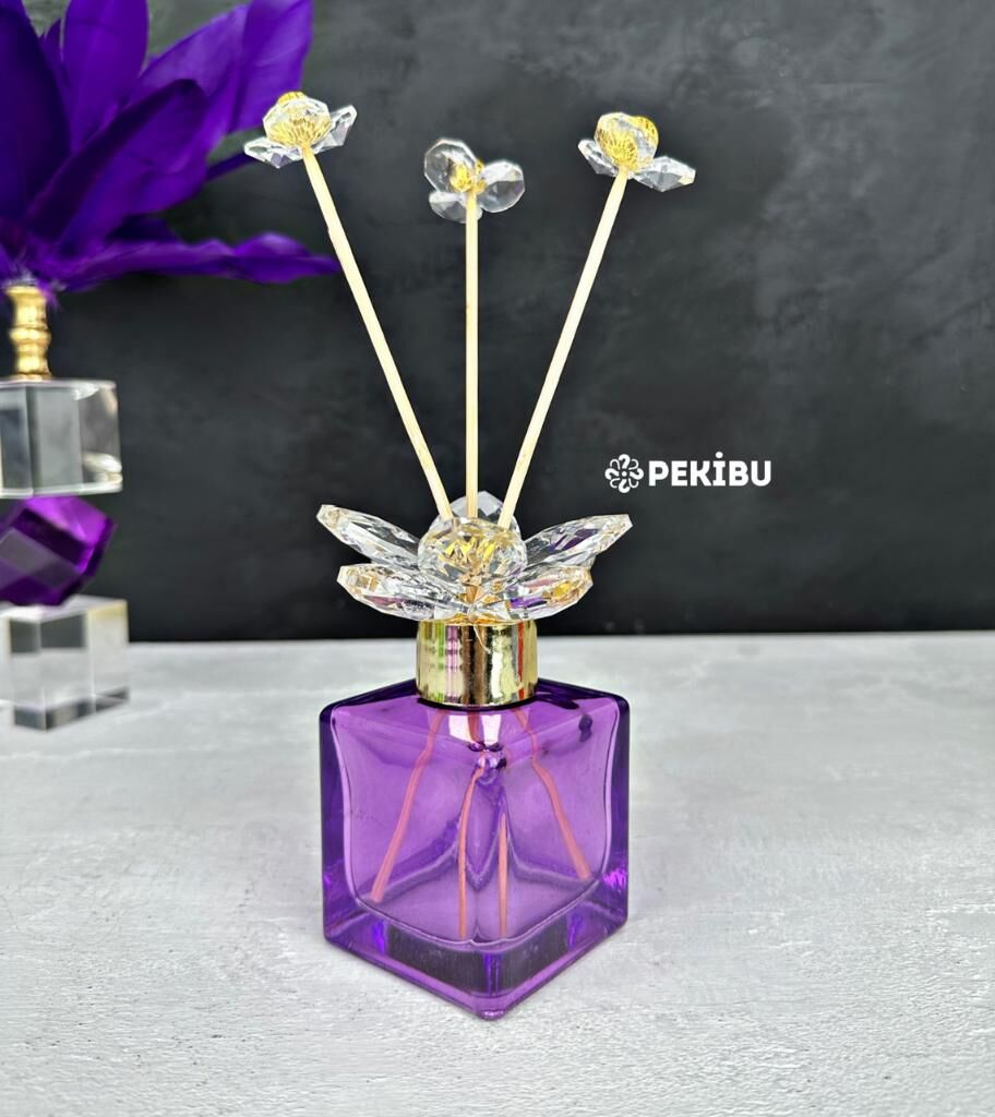 KRİSTAL TEPELİ KOKU ŞİŞESİ MOR GOLD