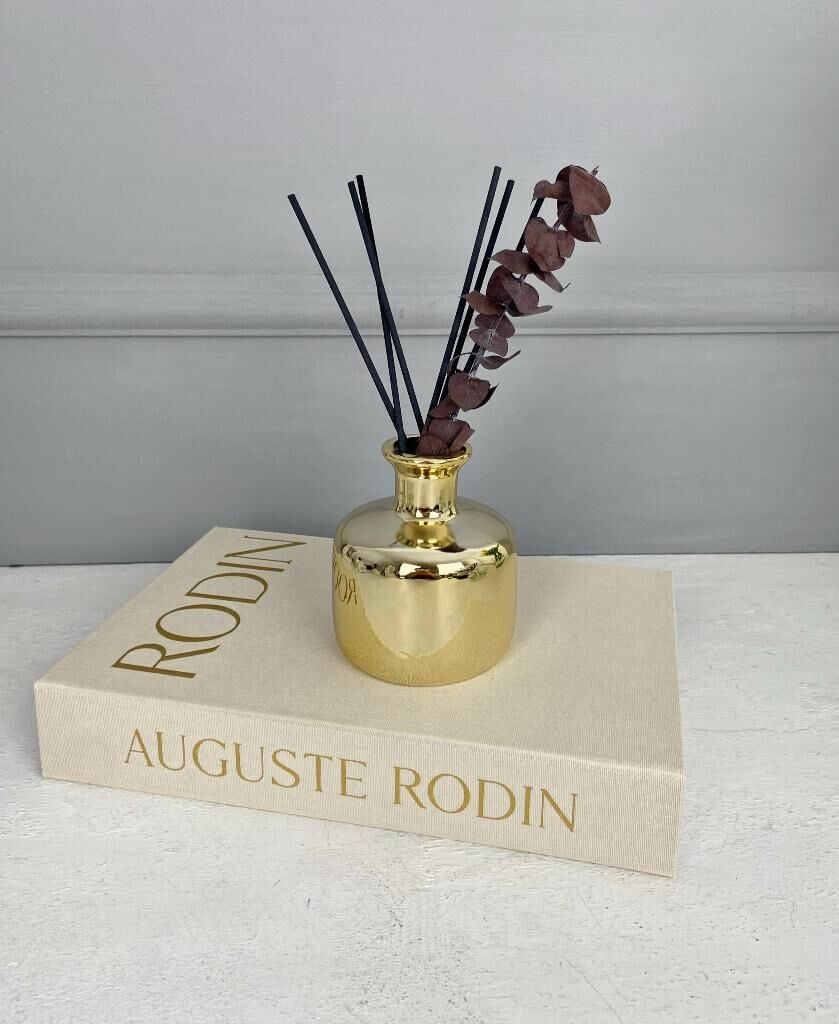 KUMAŞ KAPLI DEKORATİF KİTAP KUTUSU KREM GOLD