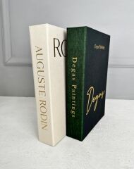 2'Lİ KUMAŞ KAPLI DEKORATİF KİTAP KUTUSU SETİ YEŞİL VE KREM GOLD