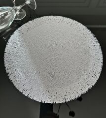 6'LI YUVARLAK LATEKS SUPLA AMERİKAN SERVİSİ SAÇAKLI MODEL GÜMÜŞ