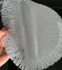 6'LI YUVARLAK LATEKS SUPLA AMERİKAN SERVİSİ SAÇAKLI MODEL GÜMÜŞ