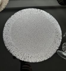 6'LI YUVARLAK LATEKS SUPLA AMERİKAN SERVİSİ SAÇAKLI MODEL GÜMÜŞ