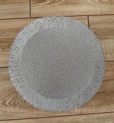 6'LI YUVARLAK LATEKS SUPLA AMERİKAN SERVİSİ SAÇAKLI MODEL GÜMÜŞ