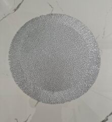 6'LI YUVARLAK LATEKS SUPLA AMERİKAN SERVİSİ SAÇAKLI MODEL GÜMÜŞ