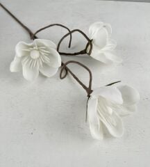 3'LÜ TOMURCUKLU YAPAY LATEKS ÇİÇEK BEYAZ