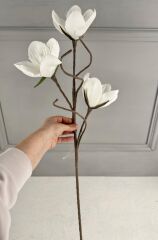 3'LÜ TOMURCUKLU YAPAY LATEKS ÇİÇEK BEYAZ