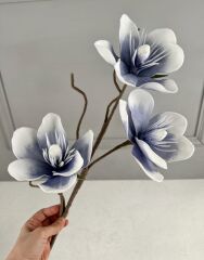 3'LÜ TOMURCUKLU YAPAY LATEKS ÇİÇEK MAVİ