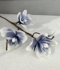 3'LÜ TOMURCUKLU YAPAY LATEKS ÇİÇEK MAVİ