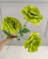 3'LÜ YAPAY UZUN GÜL BUKETİ YEŞİL