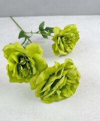 3'LÜ YAPAY UZUN GÜL BUKETİ YEŞİL