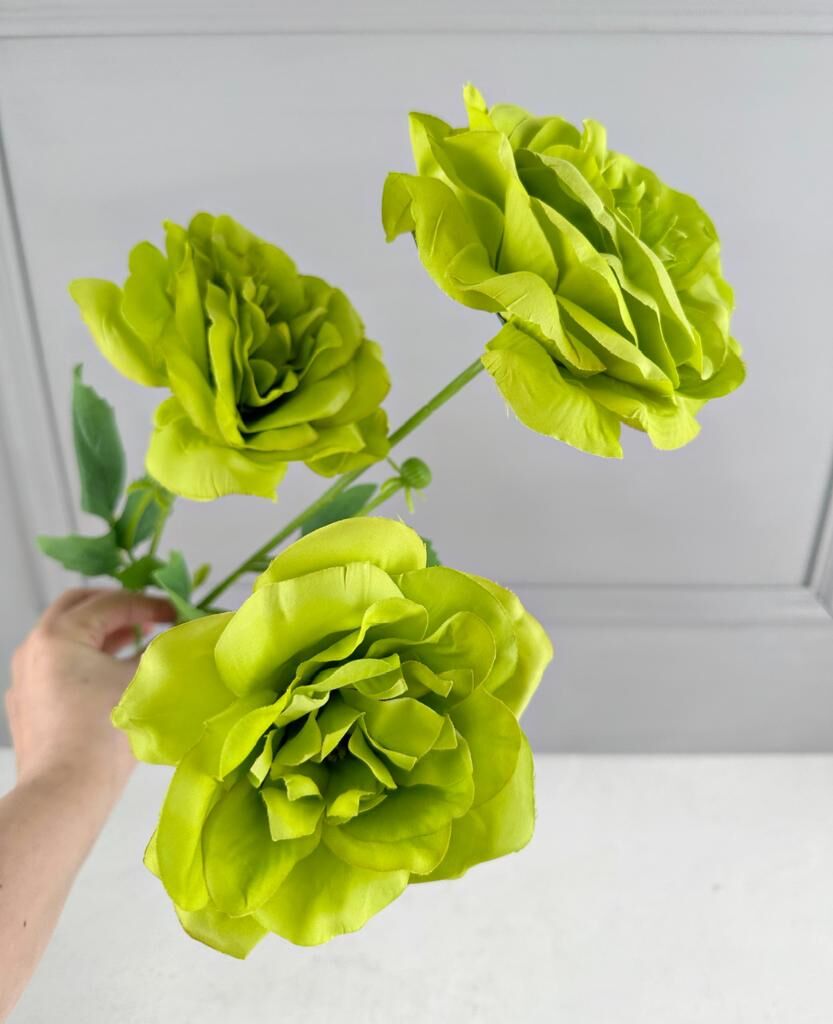 3'LÜ YAPAY UZUN GÜL BUKETİ YEŞİL