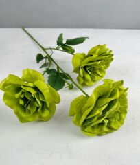 3'LÜ YAPAY UZUN GÜL BUKETİ YEŞİL