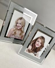 2'Lİ GÜMÜŞ SİMLİ AYNALI ÇERÇEVE SETİ