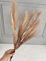 UZUN TÜYLÜ YAPAY YELPAZE ÇİÇEK BUKETİ VİZON