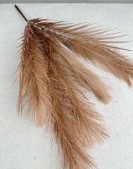 UZUN TÜYLÜ YAPAY YELPAZE ÇİÇEK BUKETİ VİZON