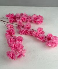 UZUN YAPAY BAHAR DALI KOYU PEMBE