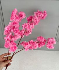 UZUN YAPAY BAHAR DALI KOYU PEMBE