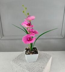 SAKSIDA YAPAY MİNİ ISLAK ORKİDE 30 CM PEMBE