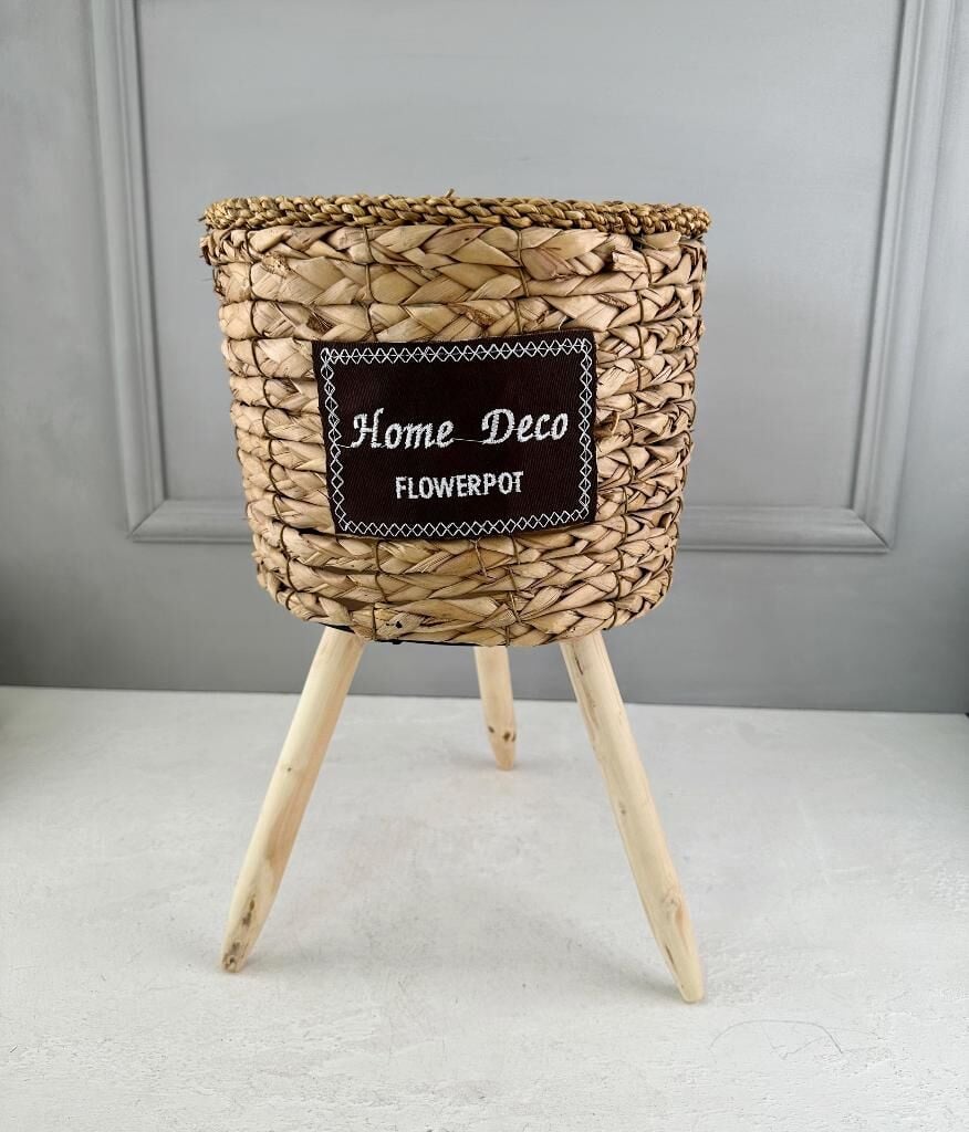 AYAKLI HASIR SEPET SAKSI BÜYÜK ACIK KAHVE