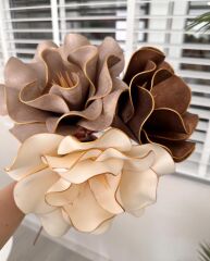 3'LÜ LATEKS EVA ÇİÇEK VİZON-KAHVE-KREM