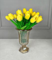 10'LU YAPAY ISLAK LALE BUKETİ 1.KALİTE SARI