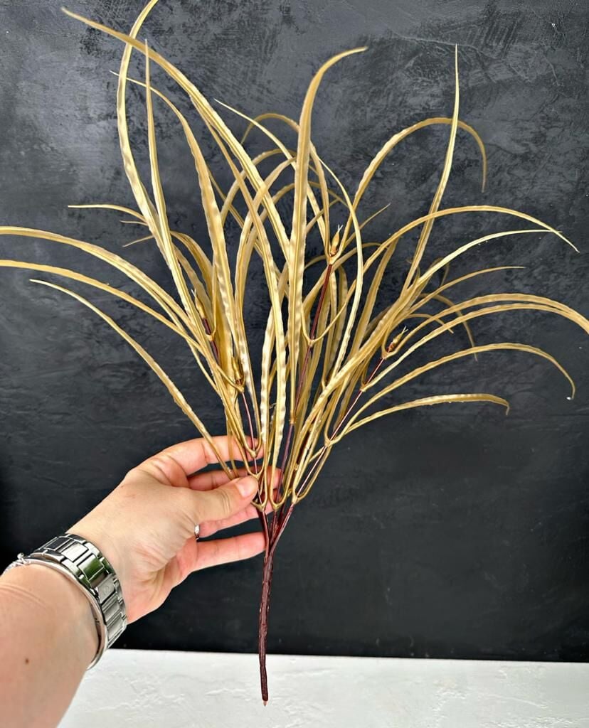 YAPAY UZUN DÜZ ÇİÇEK GOLD