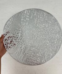 LATEKS 6'LI YUVARLAK SUPLA HALATLI GÜMÜŞ