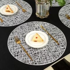 LATEKS 6'LI YUVARLAK SUPLA HALATLI GÜMÜŞ