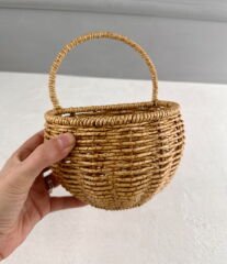 RATTAN ÇİÇEKLİK KAPI DUVAR BALKON SEPETİ KÜÇÜK BOY