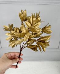 YAPAY YAPRAKLI ÇİÇEK GOLD