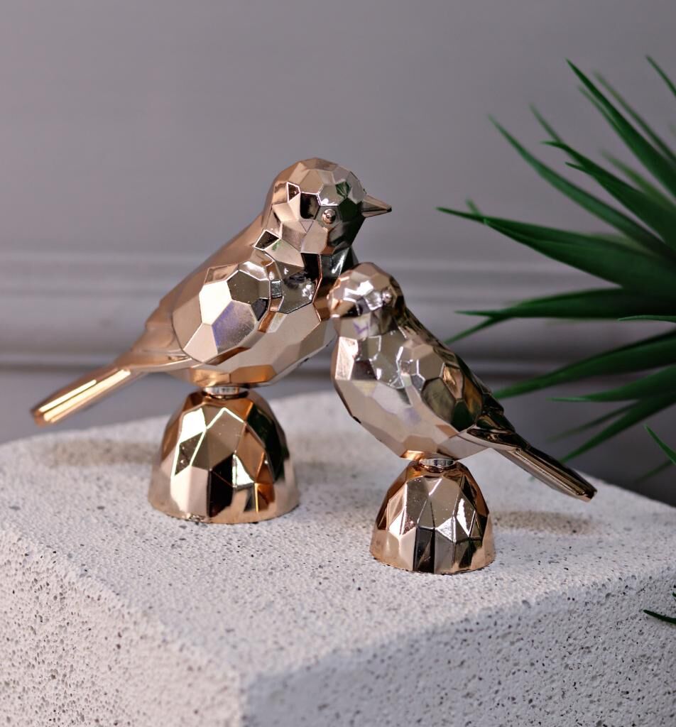 2’Lİ AKRİLİK KUŞ DEKOR BAKIR