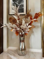 KUM SAATİ MODEL UZUN CAM VAZO GOLD 30 CM