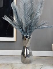 KUM SAATİ MODEL UZUN CAM VAZO FÜME 30 CM