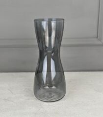 KUM SAATİ MODEL UZUN CAM VAZO FÜME 30 CM