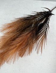 UZUN TÜYLÜ YAPAY YELPAZE ÇİÇEK BUKETİ KAHVE