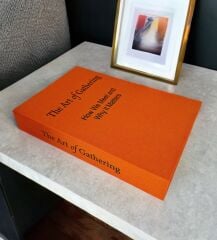 KUMAŞ KAPLI DEKORATİF KİTAP KUTUSU TURUNCU