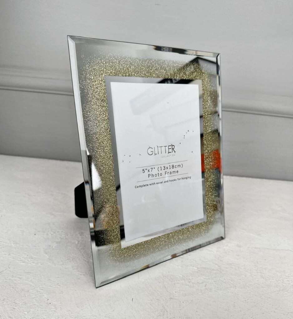 AYNALI SİMLİ ÇERÇEVE GOLD 13X18 CM