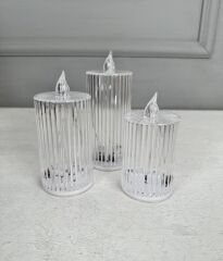 SİLİNDİR MODEL PİLLİ LED MUM 11 CM