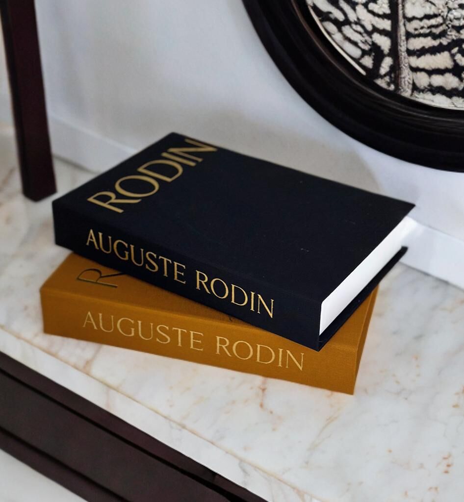 2'Lİ KUMAŞ KAPLI DEKORATİF KİTAP KUTUSU SETİ SİYAH VE HARDAL