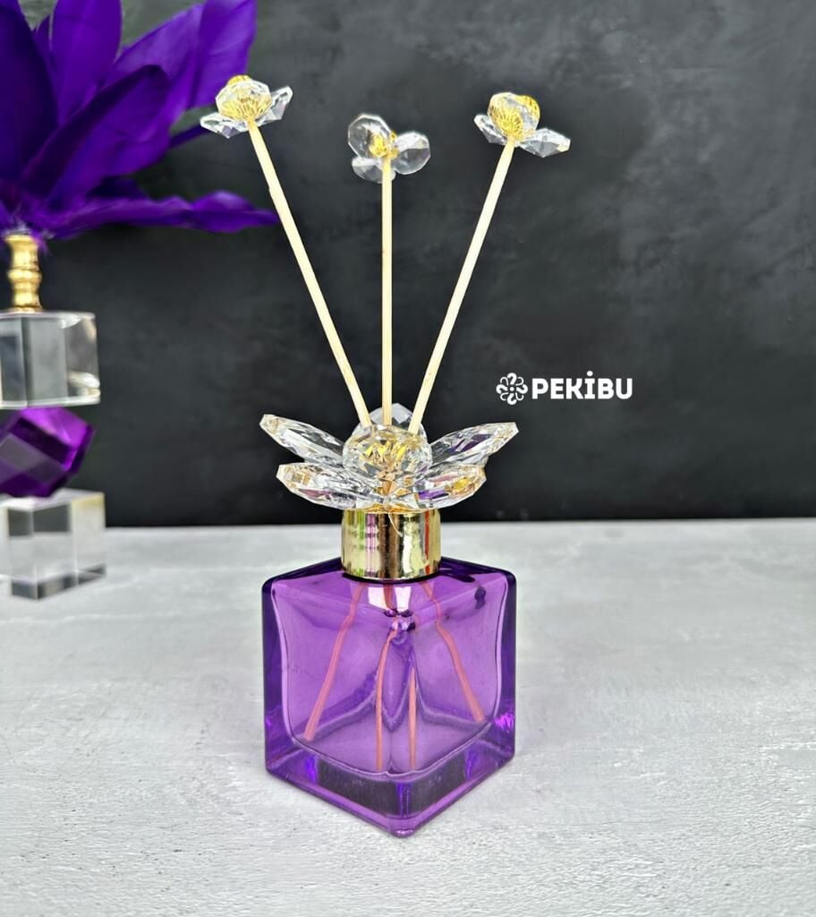 KRİSTAL TEPELİ KOKU ŞİŞESİ MOR GOLD