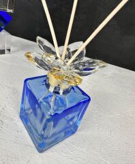 KRİSTAL TEPELİ KOKU ŞİŞESİ MAVİ GOLD