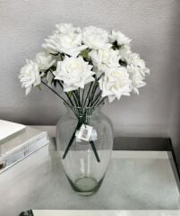 LÜKS KUMAŞ BEYAZ GÜL BUKETİ