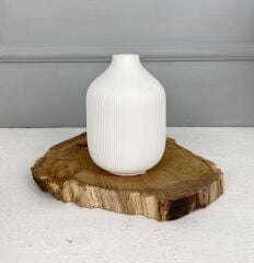 MAT SERAMİK SİLİNDİR VAZO KREM 15 CM