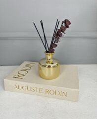 KUMAŞ KAPLI DEKORATİF KİTAP KUTUSU KREM GOLD