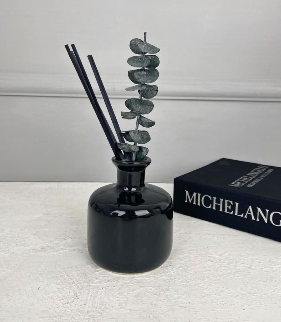 LÜKS SERAMİK ODA KOKUSU KOKU DAHİL SİYAH