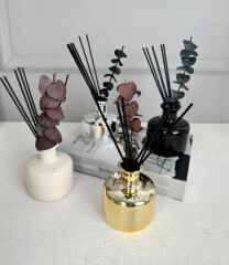 LÜKS SERAMİK ODA KOKUSU KOKU DAHİL SİYAH