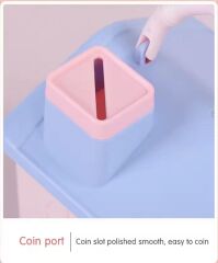 EV TASARIM ÇOCUK KUMBARA ANAHTARLI YEŞİL RENK (STİCKER HEDİYELİ)